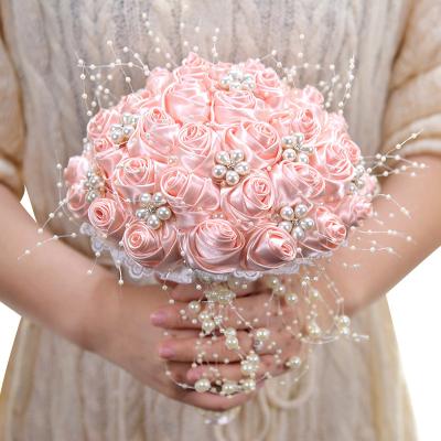 China Decorative Flower Wedding Party Decor Flower Wedding Bride Bridesmaid Wrist Corsage High Quality for sale