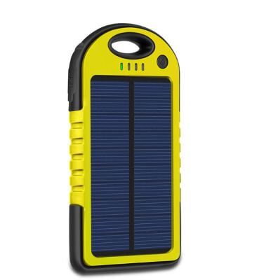 China Ultra Mud Power Bank Free Sample Waterproof Solar Panel Charger Power Bank 4000Mah 5000Mah Dustproof for sale