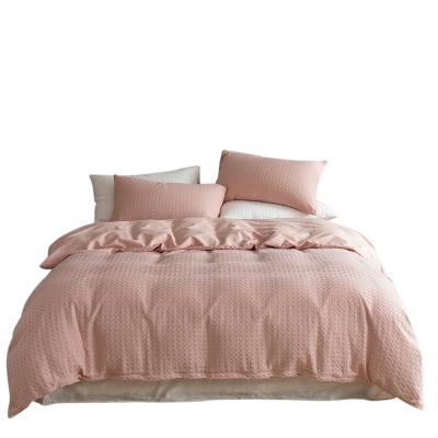 China Wholesale 100% Waffle Cotton Textile Nondisposable Modern Home Fashionable Bedding Set Queen Size Set King Bed Set for sale