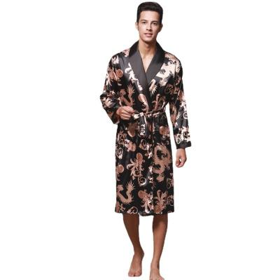 China Hot Items Luxury Men's Breathable Pajamas Pajamas Pajamas Fashion Men's Long Sleeve Robes Kimono Bathrobes Homewear for sale