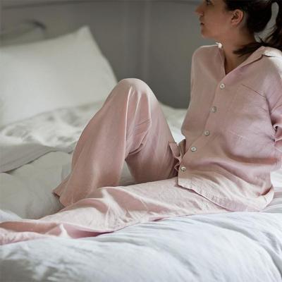 China QUICK DRY adult pajamas holiday couples pajamas set men and women pajamas nightgowns good quality 2 piece canvas pajamas for sale