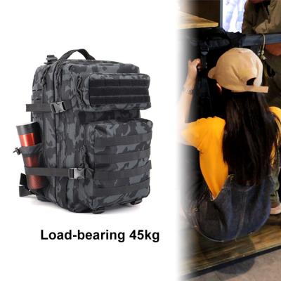 China Large Capacity 45L Man Waterproof Tactical Backpacks Army Military Assault Bags 3P EDC Molle Pack Outdoor Camping Trekking Hunting Bag for sale