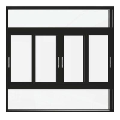 China Magnetic Screen Waterproof Double Sliding Glass Windows And French Doors Frame Sliding Glass Window for sale