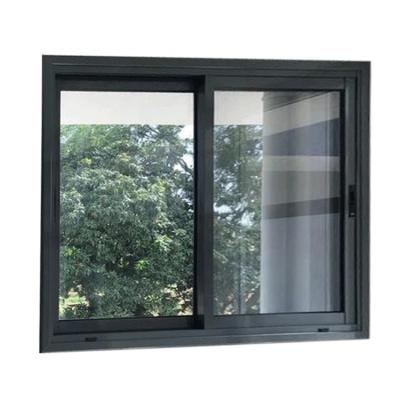 China Latest Simple Design Magnetic Screen Aluminum Framed House Sliding Window Double Glazed Sliding Windows for sale