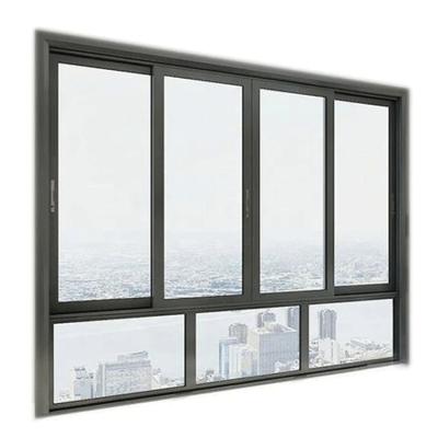 China Folding Screen Double Glazed Aluminum Sliding Windows Frame Residential White Aluminum Glass Window for sale