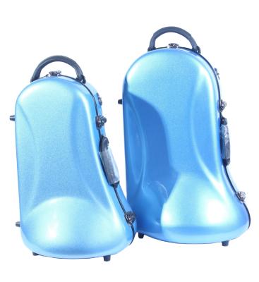 China High quality fiberglass products selling musical instrument case polycarbon mellphone horn marching case for sale