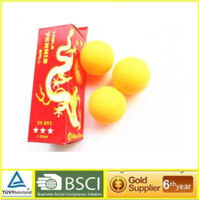 China Professional orange white colored 3 star Ping Pong Ball for adults for sale