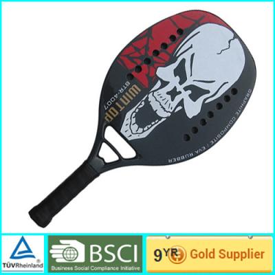 China Beach Carbon paddle tennis rackets PU grip for sporting , Hand string for sale