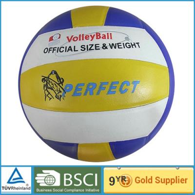 China Size 5 outdoor  Laminated PU leather Volleyball / 12 Panels 0.4 - 0.5 Bar Moisten needle for sale