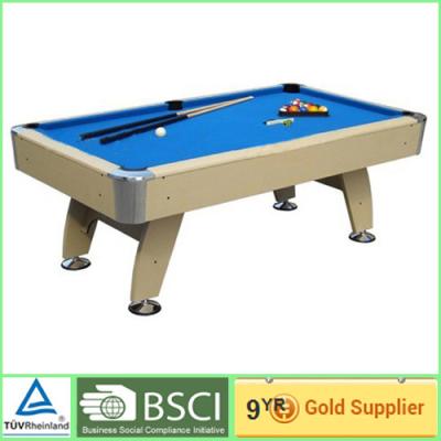 China MDF antigo das tabelas de bilhar 18mm com as 2 rodas plásticas dos PCes/pano azul do bilhar à venda