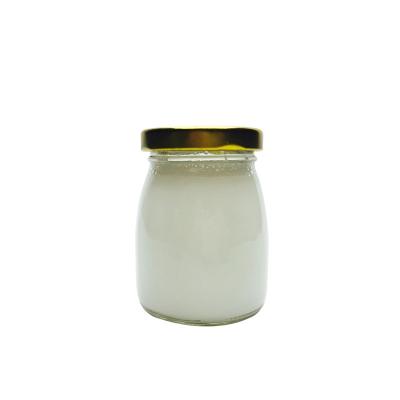 China Mini Stock 100ml Twist Off Top Yogurt Pudding Jam Jelly Glass Jar In Stock for sale