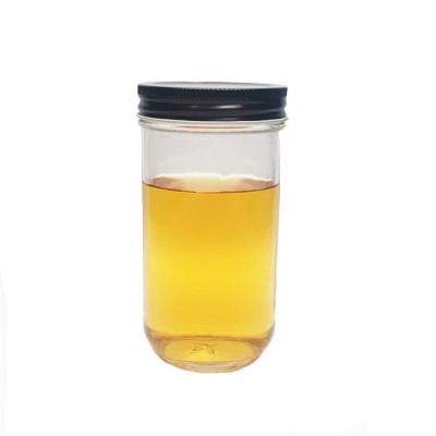 China 650ml 22oz Wide Mouth Food Packaging Juice Stocked Drinking Glass Mason Jars With Lid for sale