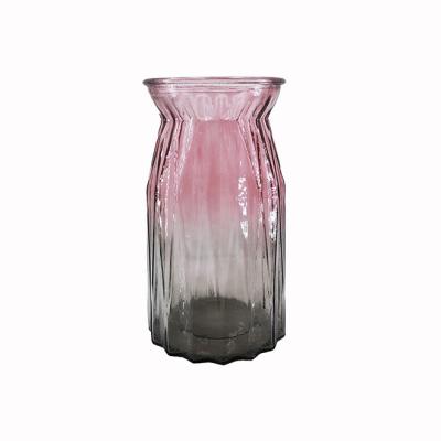 China Stocked Style Hot Selling European Large Flower Cheap Glass Vase for sale