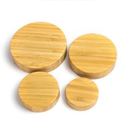 China Wholesale custom size and logo child safe bamboo lids for cosmetic jars bamboo lid for glass jar tumbler for sale