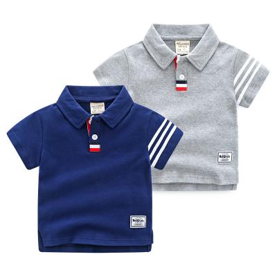 China Anti-wrinkle OEM ODM baby toddler kids polo t-shirts colorful custom striped 100% cotton boys polo t-shirt for kids for sale