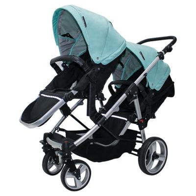 China Best Price Canvas 3 in 1 Aluminum Cheap Pram Twin Doubles Baby Stroller Twins for sale