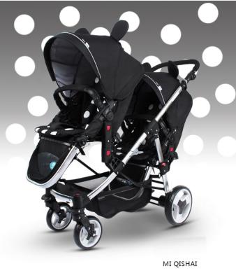 China Low Price Multifunctional Baby Stroller Canvas Pram Double Twin Walkers Selling for sale