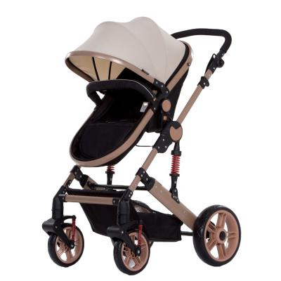 China Many Colors High Landscape Canvas 3 In 1 Cheapest Steel Frame Lightweight Portable Baby Stroller for sale