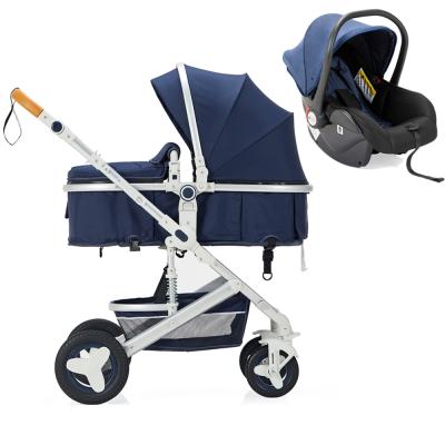 China High Quality Travel Baby Carriage System Canvas Running Pram Luxury High Landscape 3 In 1 On Sale for sale