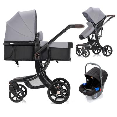 China Passeggino luxury black sale babi stroller rain hutch cover mum travel canvas hot push chair system push in 1 baby stroller pram for sale