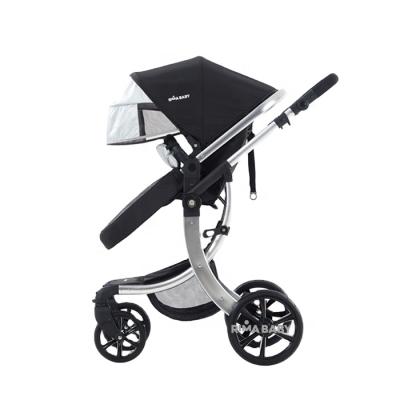 China Good wholesale foldable passeggino canvas luxury European market factory fabric baby stroller 2 in 1 for sale