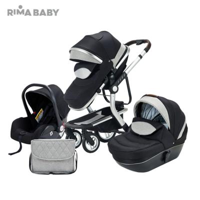 China High Quality Canvas Multifunctional En1888 Approved Flodable 3 In 1 Lightweight Luxury Baby Stroller for sale