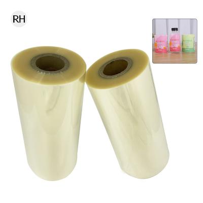 China Beverage Sleeve Printing Heat Shrinkable PVC Sleeves Beverage Neck Shrink Sleeves Clear Heat Shrink Plastic Film for sale