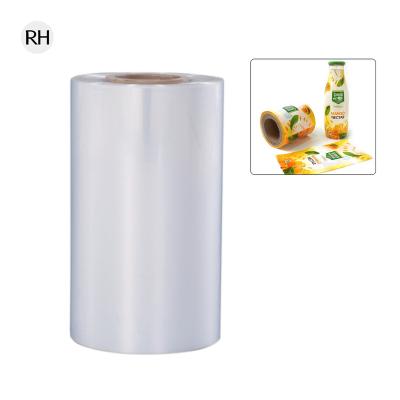 China Beverage Sleeve Printing PVC Heat Shrink Clear Film For Printing Beverage Bottle Shrink Label Sleeve for sale