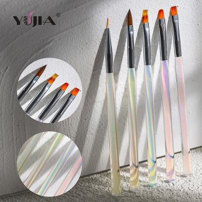 China 2022 New Nail Art Japan Quality Professional Nail Art Set Brush With 5 Colors Aurora Nail Brush for sale