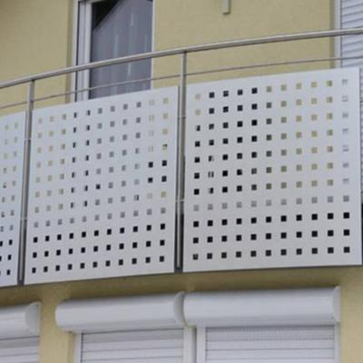 China Decorative Square Wear-Resisting Perforated Metal Sheet Balcony Railing And Fence for sale