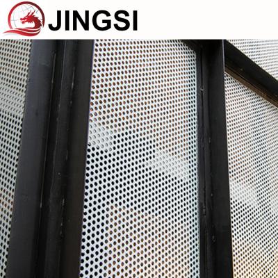 China Powder Coated Hexagonal Hole Wear-Resisting Perforated Metal Fence for sale