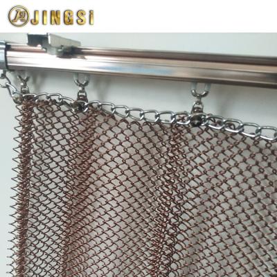 China Versatility Track Decorative Hanging Aluminum Metal Mesh Chain Curtain for sale