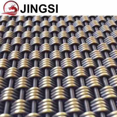 China Corrosion Resistance Creative Gloss Metallic Furniture Decorative Flat Wire Mesh for sale