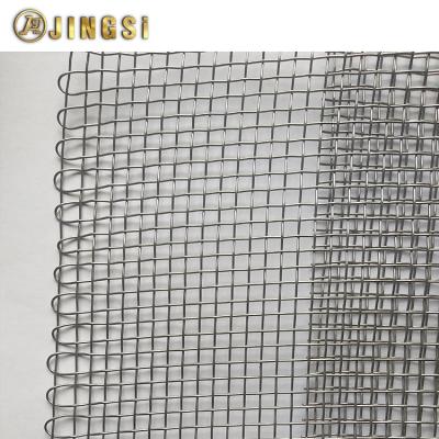 China 304 Crimped Square Hole 5x5mm Stainless Steel Wear-Resisting Plain Weave Wire Mesh for sale