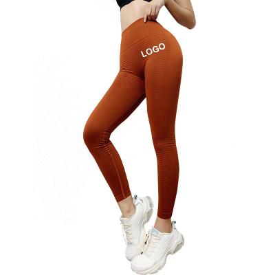 China 2020 Breathable Seamless Knitted Women Yoga Pants High Waist Sports Gaiters Tummy Tucking Fitness Wear for sale