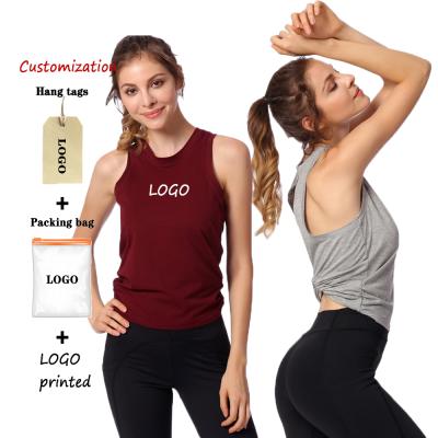 China 2021 Workout Sports Fitness Women Outdoor Sports Gym Antibacterial Running Tank Tops for sale