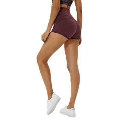 China Wholesale Anti-Static Sports Shorts Women Stretch Slim Spandex Yoga Shorts Running Active Tight High Waist Hip Shorts for sale