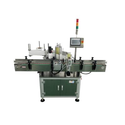 China Garment Shops Automatic Double Side Labeling Machine For Flat Square Bottle for sale