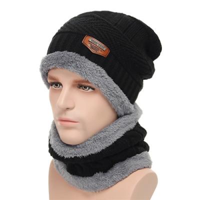 China CLIMATE COMMON Mens Beanie Knit Hat Winter Cap For Mens Womens Knitted Hat Scarf for sale