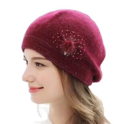 China COMMON CLIMATE Autumn Women Winter Knitted Slouchy caps warm woolen caps for girl young stylish candy color hat for sale