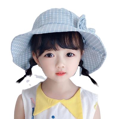 China CLIMATE Baby Picture Kids Bowknot Fisherman Unisex UV Protection Sun Hat Outdoor Bucket Hat for sale