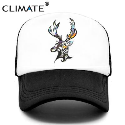 China Cool Elk CLIMATE Hats Elk Men Trucker Hat Men Moose Caribou Hunting Hip Hop Hat Baseball Cap for sale