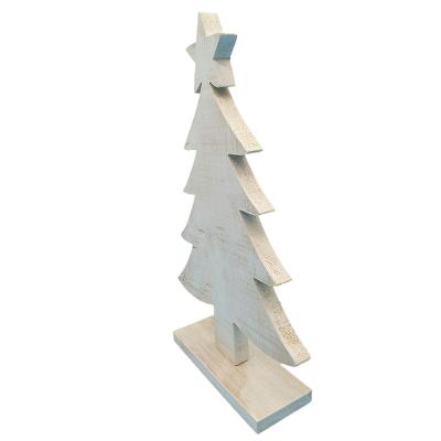 China Simple Customize Small Wooden Christmas Trees For Table Decoration for sale