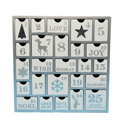 China Simple newest design form wooden christmas calendar for sale