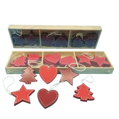 China Simple And Colorful Heart Star Shape Custom Door Christmas Ornaments for sale