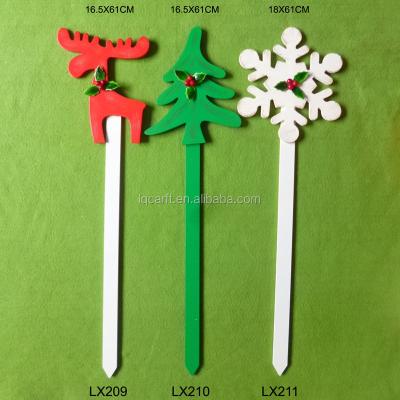 China Christmas stake, wooden stake LX209 for sale