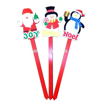 China Christmas yard stake, wooden stake LX183 for sale