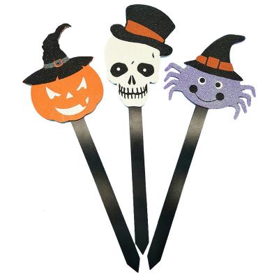 China Funny Halloween Garden WITCHES Stake Decoration Wooden Yard Stake for sale