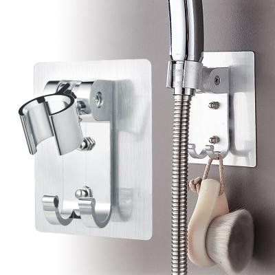 China Without Adjustable Wall Adhesive Holder Bracket Shower Head Diverter Aluminum Shower Head Wall Bracket for sale