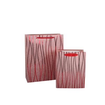 China KAIBO Luxury Jewelry Fashion Gift Recyclable Wholesale Hot Stamping Cosmetic Packaging Paper Bag for sale